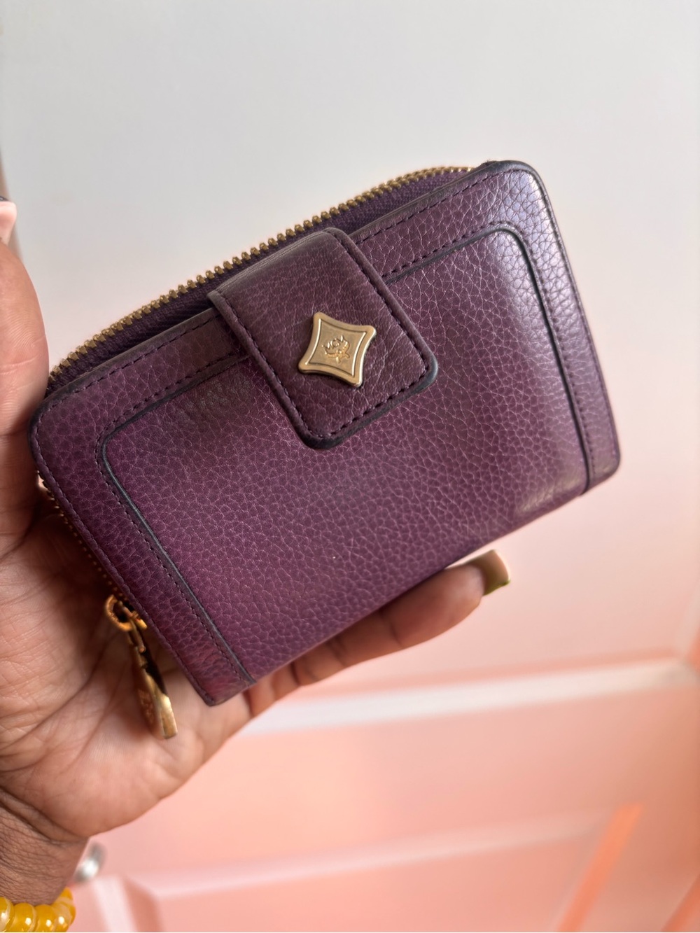 MCM Purple textured leather Continental Wallet - Picture 9 of 9